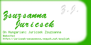 zsuzsanna juricsek business card
